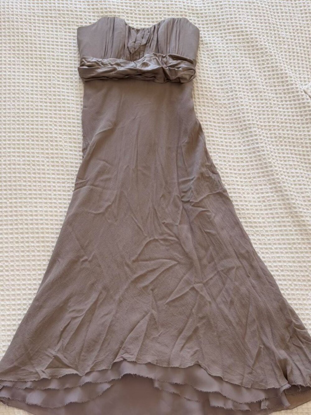 Vintage 2000 S Dress Brown Strapless - Picture 3 of 7
